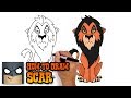 HOW TO DRAW SCAR THE LION KING STEP BY STEP
