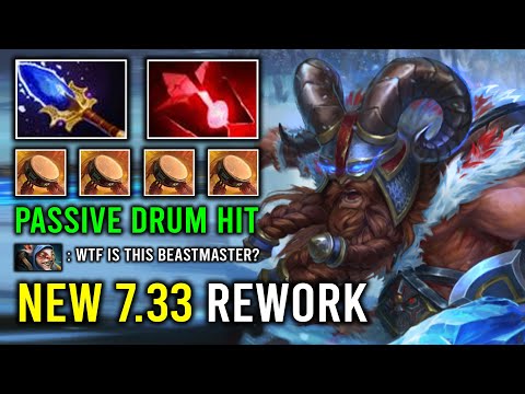 NEW 7.33 Skill Rework Drums of Slom Offlane Beastmaster with Bloodstone + Aghanim Dota 2
