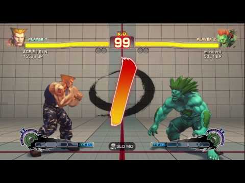 SSF4: ACE E I RI N (Guile) vs. mizoteru (Blanka)
