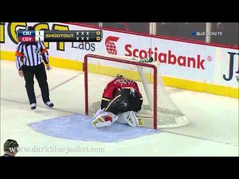 2012-03-18 Cam Atkinson shootout winner for Columbus Blue Jackets over Calgary Flames