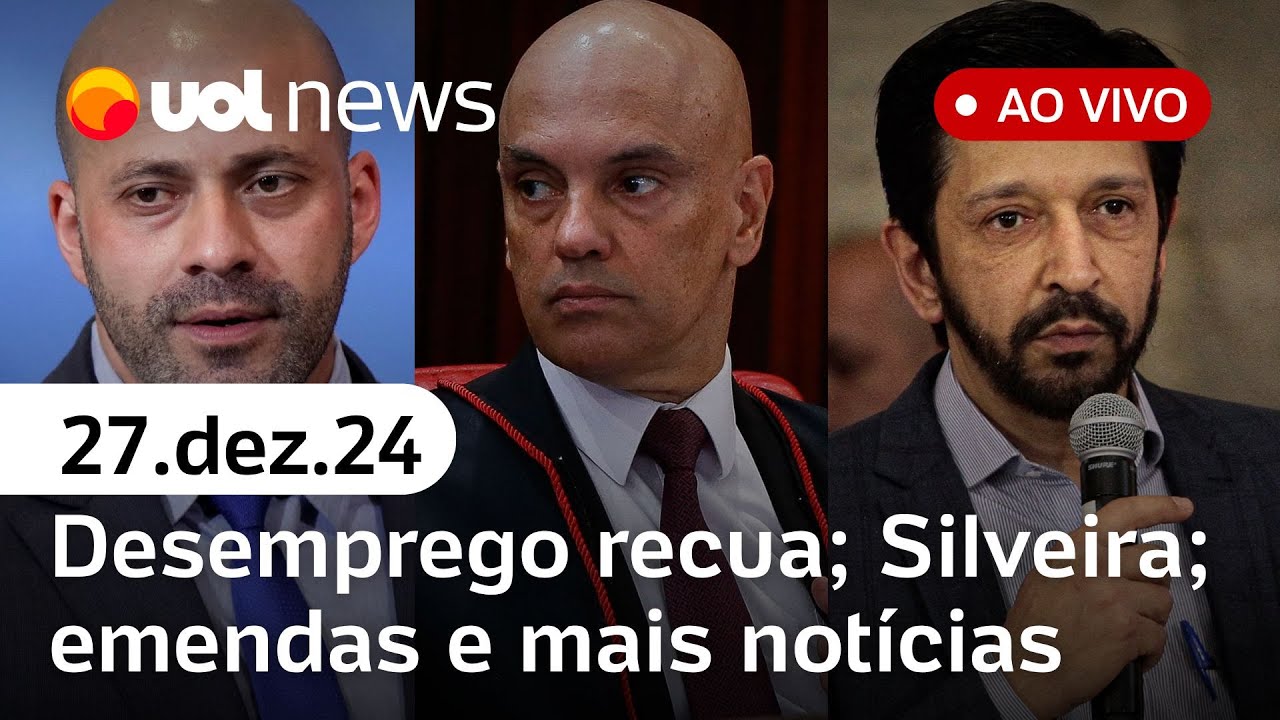 Moraes diz que Silveira passou por mais de 9 lugares antes de ser preso; desemprego recua | UOL News