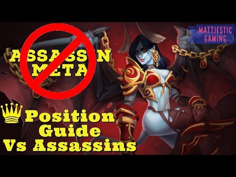 POSITIONING COUNTER TO ASSASSINS Dota Auto Chess QUEEN's Position Guide | Mattjestic Gaming Video