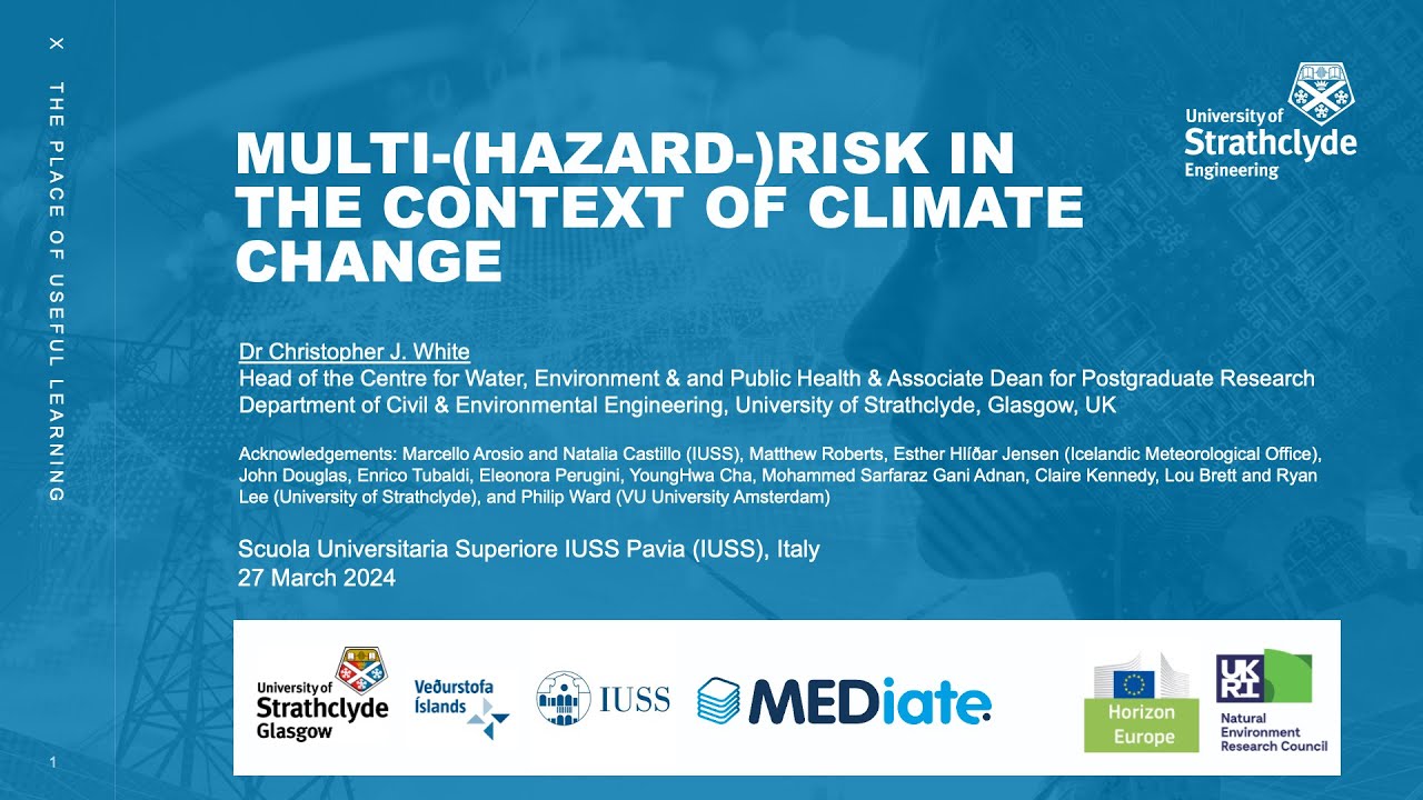 Multi-(hazard) risks and cascading disasters in the context of climate change | 27 marzo 2024