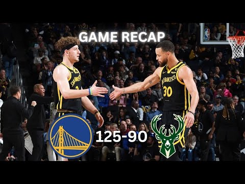 Warriors vs Bucks 125-90: Curry EXPLODES for 29 PTS! (Giannis HELD QUIET?!)