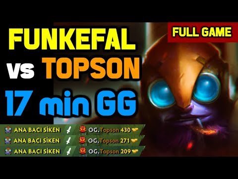 OMG! Topson got totally destroyed mid by Best Tinker Funkefal ft. PPD, JerAx, 633