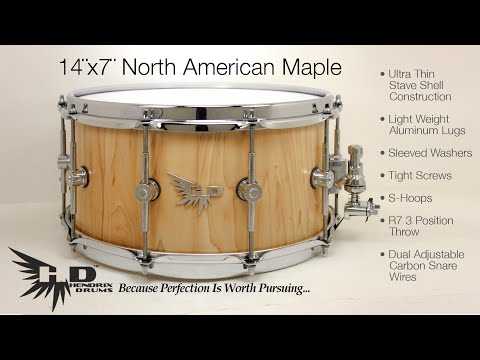 Hendrix Drums Maple Stave Snare Drum 14x6 at DCP