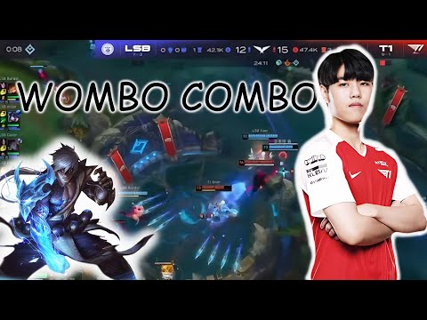 T1 ONER Leesin Sneaky play for (kick-flash) Wombo Combo