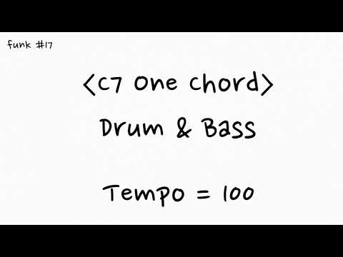 C7 One Chord Funk Backing Track  (Drum & Bass, Tempo = 100)