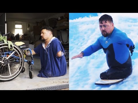 Perde le gambe e il braccio sinistro in guerra, ora cavalca le onde: la rinascita di Martin Pollock