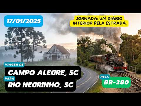 Diário de viagem: Campo Alegre, SC para Rio Negrinho, SC (SC-418/BR-280 - 17/01/2025 - parte 2)