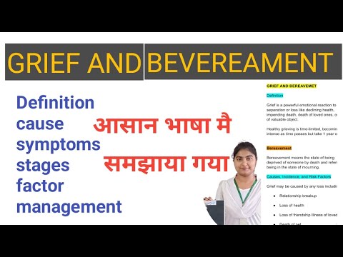 Grief and Bevereament part 1| Bsc nursing 3rd year| child health nursing