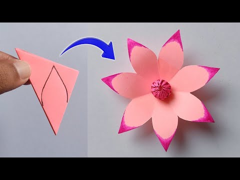 How To Make Beautiful Paper Flower | Flower Making With Paper | Diy Paper Flower Craft