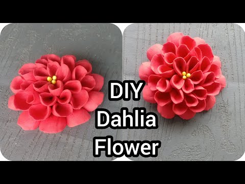 DIY Dahlia Flower | Clay flower tutorial | Entertainment And Creativity...