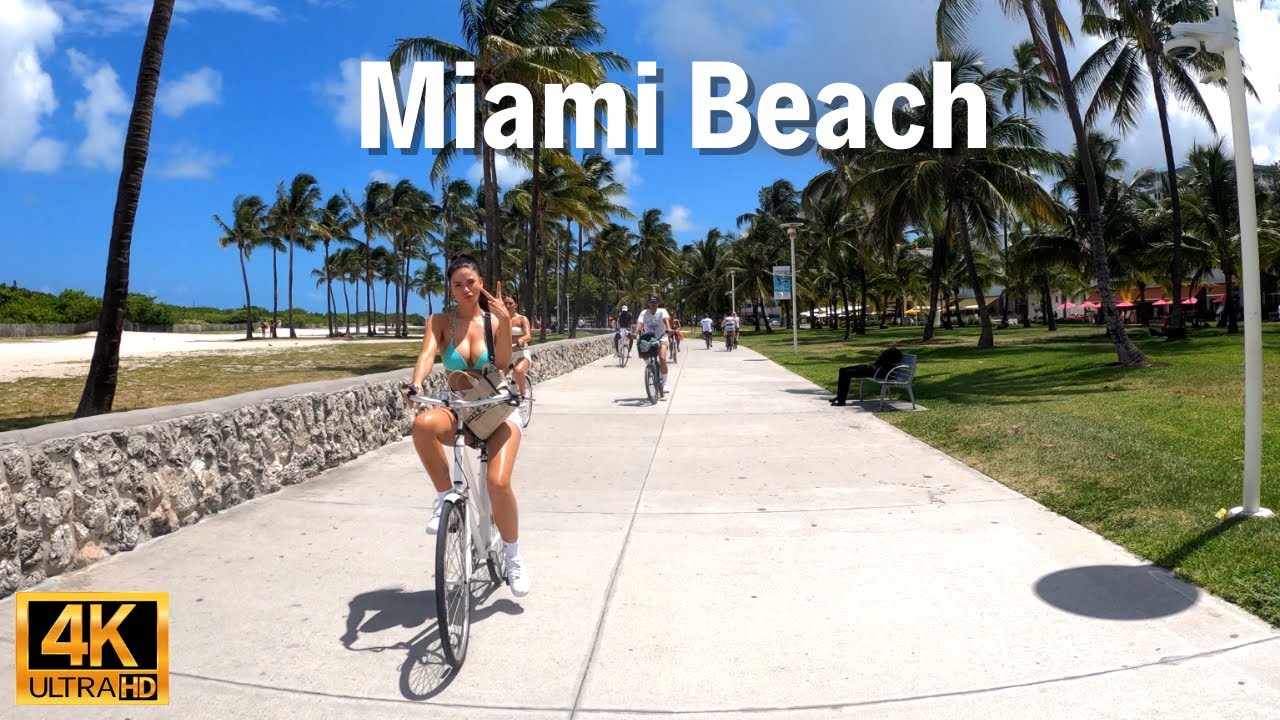 Miami Beach in USA. Most popular place in Florida［4K］