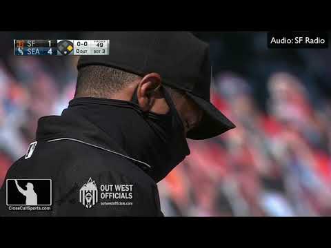 Ejection 63 - Umpire Edwin Moscoso Ejects SF Starting Pitcher Tyler Anderson After Early Walk