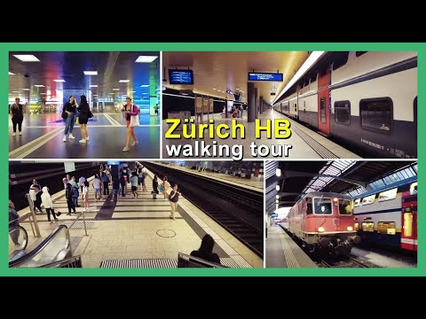 Zurich Main Station tour / Kleiner Rundgang beim Hauptbahnhof Zürich, Stadt Zürich, Schweiz 2022