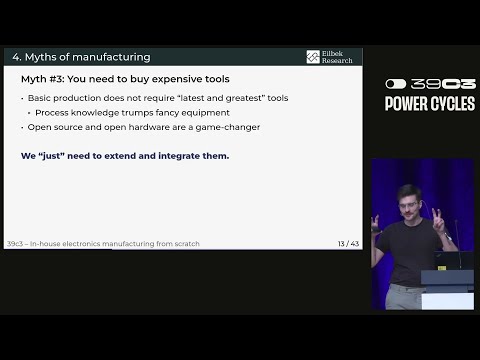 39C3 - 처음부터 자체 전자제품 제조: 얼마나 어려울 수 있을까?