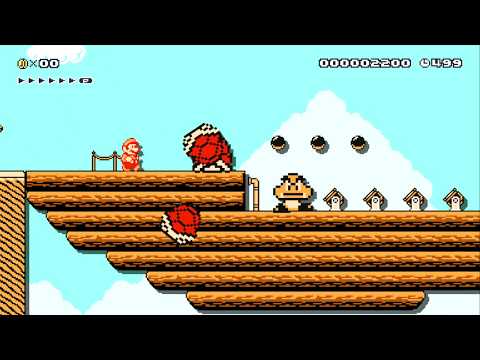 SMB. 3 Larry's Airship Hard Mode by Matthew - SUPER MARIO MAKER - NO COMMENTARY 1ba