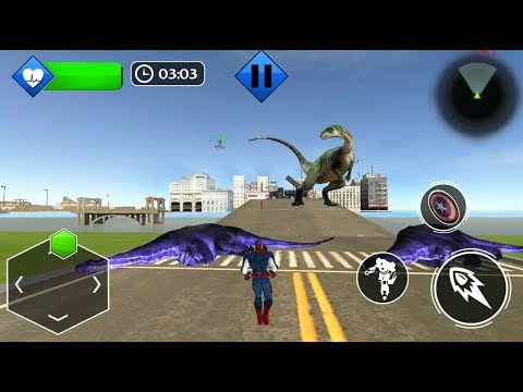 ► Super Captain Hero Flying Robot Rescue Mission - Us Police captain transform dino city attack