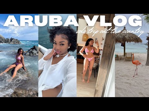 ARUBA VLOG: 1ST SOLO TRIP OUT THE COUNTRY 🌸 | flamingo island, luxury stay, safari tour, +etc