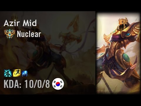 Azir Mid vs Twisted Fate - Nuclear - KR Challenger Patch 6.10
