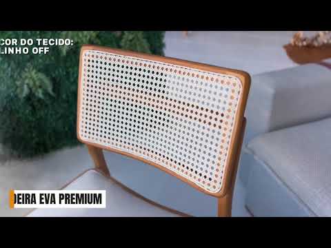 Video thumbnail of Conjunto com 2 Cadeiras Madeira Eva Premium Moderna Mobília