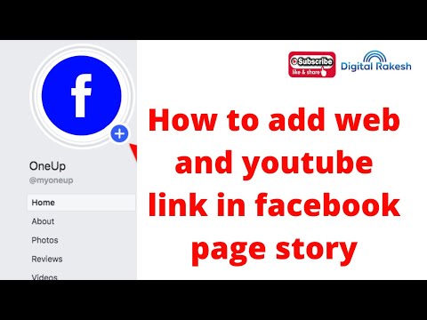 How to add web and YouTube link in Facebook page story