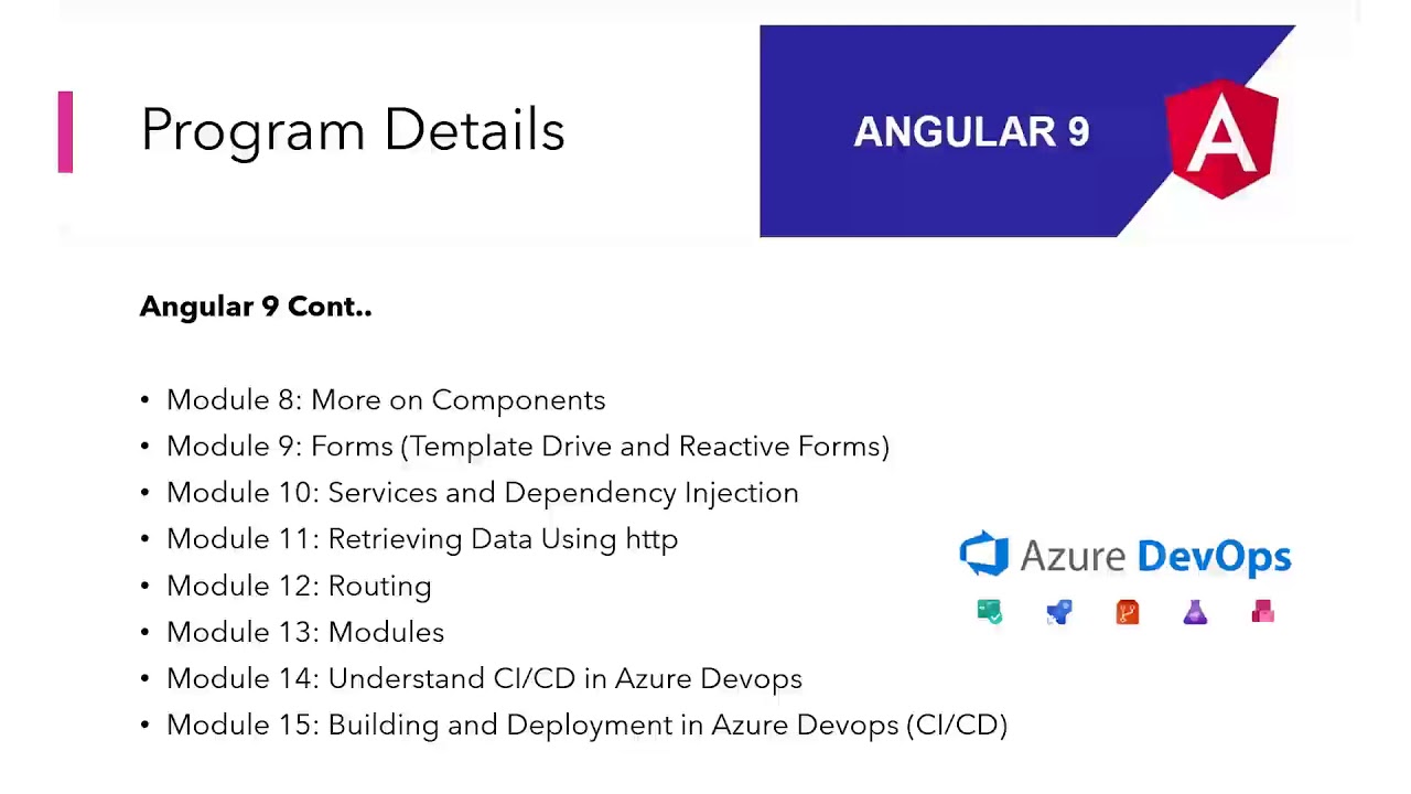 Angular 9 with Azure Devops CI/CD LIVE Training