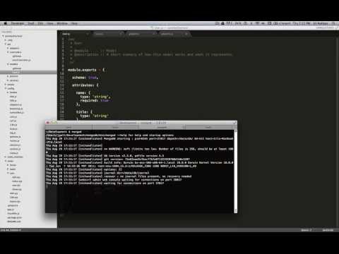 Building a Sails Application: Ep10 - Changing databases to mongoDB with sails adapters.