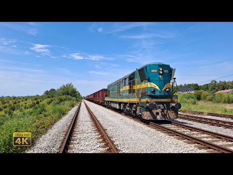 4K CABVIEW Doboj - Lukavac - Tuzla - Zvornik (1929 t, 378 m freight train, 2 locomotives traction)