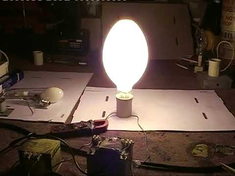 Mercury Lamp Pulling 7,000 Watts Direct On Mains   Ballast Bypassed !!
