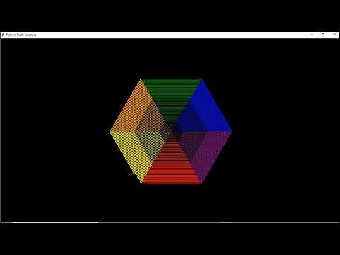 Python Turtle Graphics Rainbow Hexagon Visual Studio Code