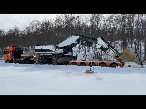 Transporting The Caterpillar 375 Excavator - Poultidis Transport And Lift