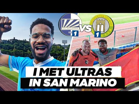 Black Lad Meets Montenegro Ultras  | FK Sutjeska vs SS Cosmos | San Marino Vlog | UEFA