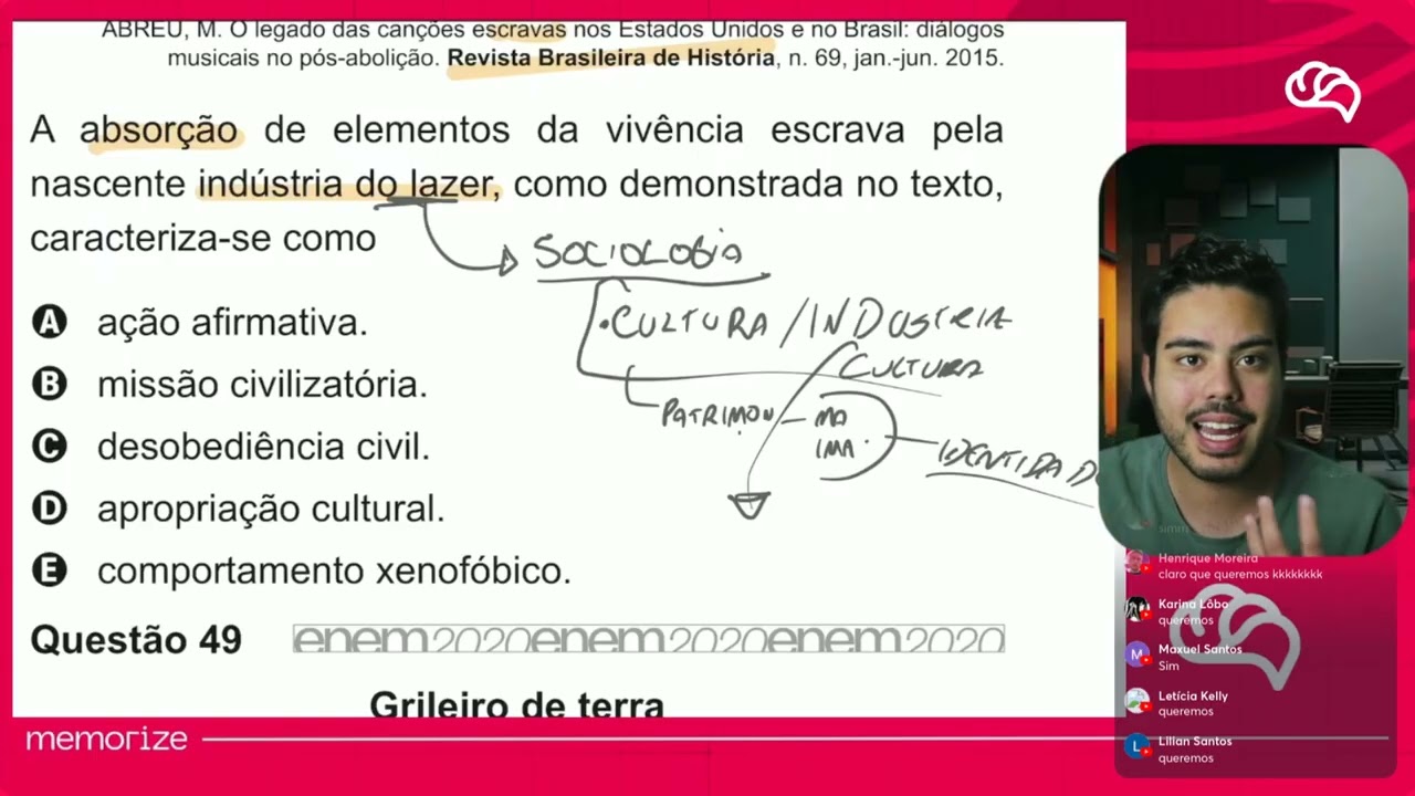 Resolução em Vídeo — Questão 48 ENEM 2020 PPL