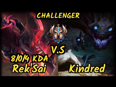 GOG Pride (REK'SAI) vs KINDRED - 8/0/4 KDA JUNGLE CHALLENGER GAMEPLAY - EUW