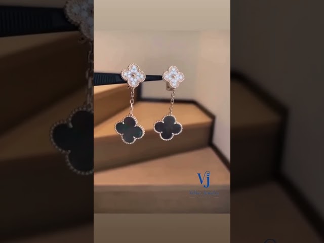 حلق الوردتين - ورده الماس ورده حجر