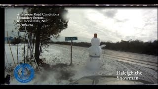 preview picture of video '01/30/2014 Afternoon Road Conditions Secondary Streets, Kill Devil Hills, NC'