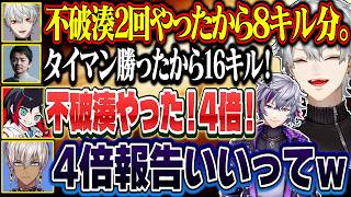 最強と名高い不破湊率いるチームに圧勝！ふわっち討伐に全力すぎる葛葉達w【にじさんじ/切り抜き/葛葉/イブラヒム/不破湊/うるか/ササティック】