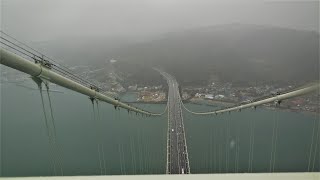2022.11.13 雨の中の明石海峡大橋塔頂(体験)ツアー