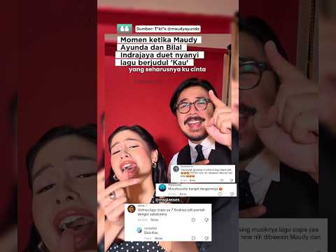 The moment when Maudy Ayunda and Bilal Indrajaya sang a duet of the song 'Kau' #viral #maudy #bilal
