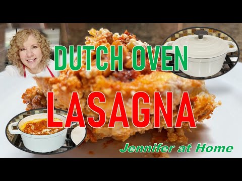 DUTCH OVEN LASAGNA, Marinara, Pasta, Cheesy, Delicious, All in One Pot Meal!