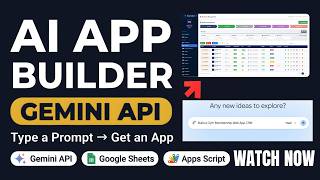 Build Any App in Seconds Using Gemini API + Google Apps Script (No Code)