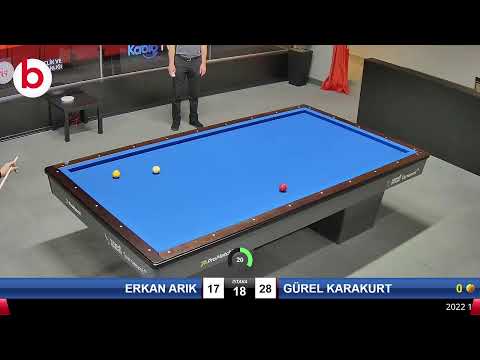 ERKAN ARIK & GÜREL KARAKURT Bilardo Maçı - 2022 1.LİG PLAY-OFF-1.TUR