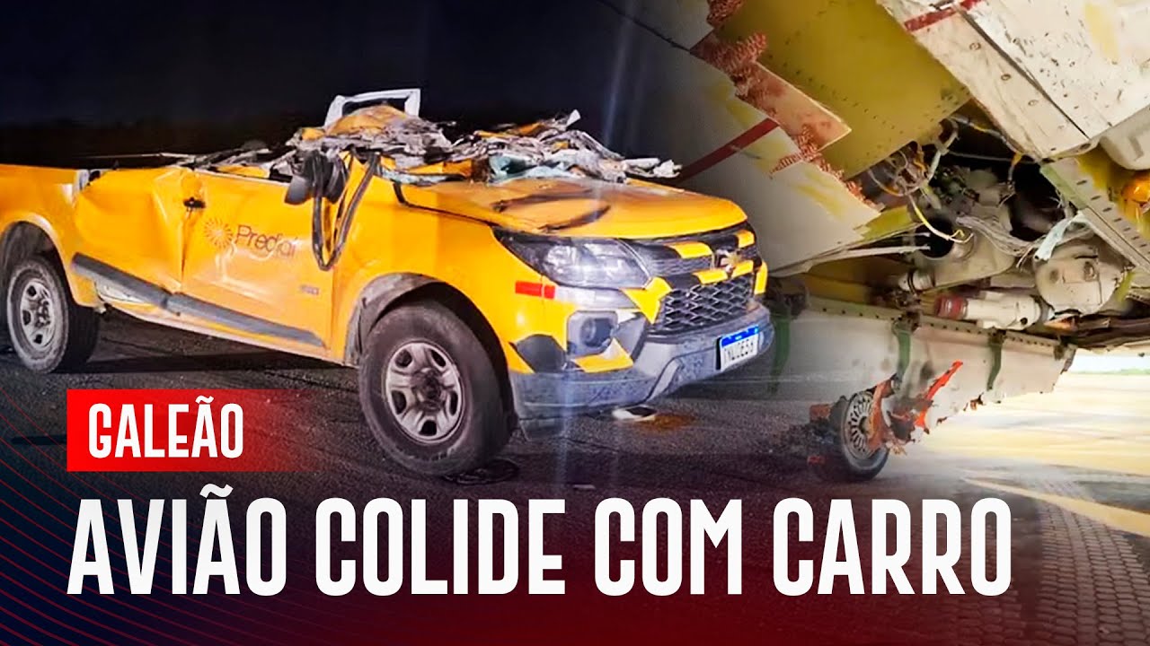 COLISÃO de Avião com Carro no Galeão | Grave #LiveExtra