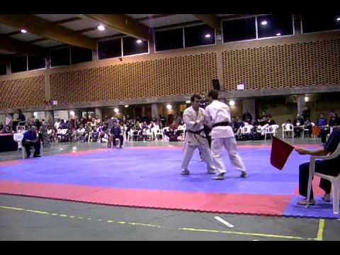 Combate Dani Ruíz semifinal (Hukutsu dojo) cpto nacional KWF 2012