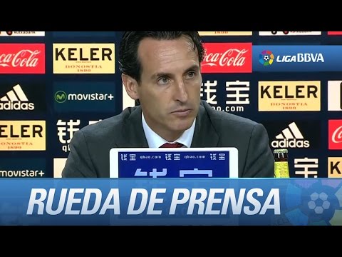 Rueda de prensa de Unai Emery tras el Real Sociedad (2-0) Sevilla FC