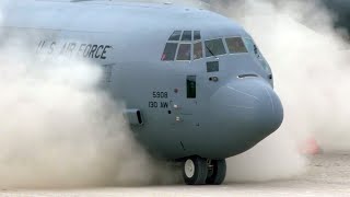 Extreme Aviation: C-130J-30 Super Hercules Aircraft, Dirt Runway Takeoffs and Landings