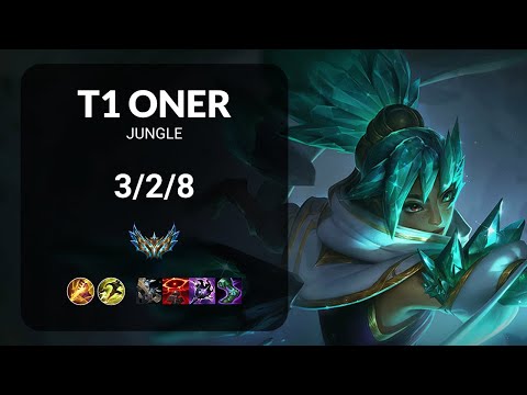 T1 Oner Taliyah vs Jarvan IV JUNGLE - KR CHALLENGER Patch 15.2