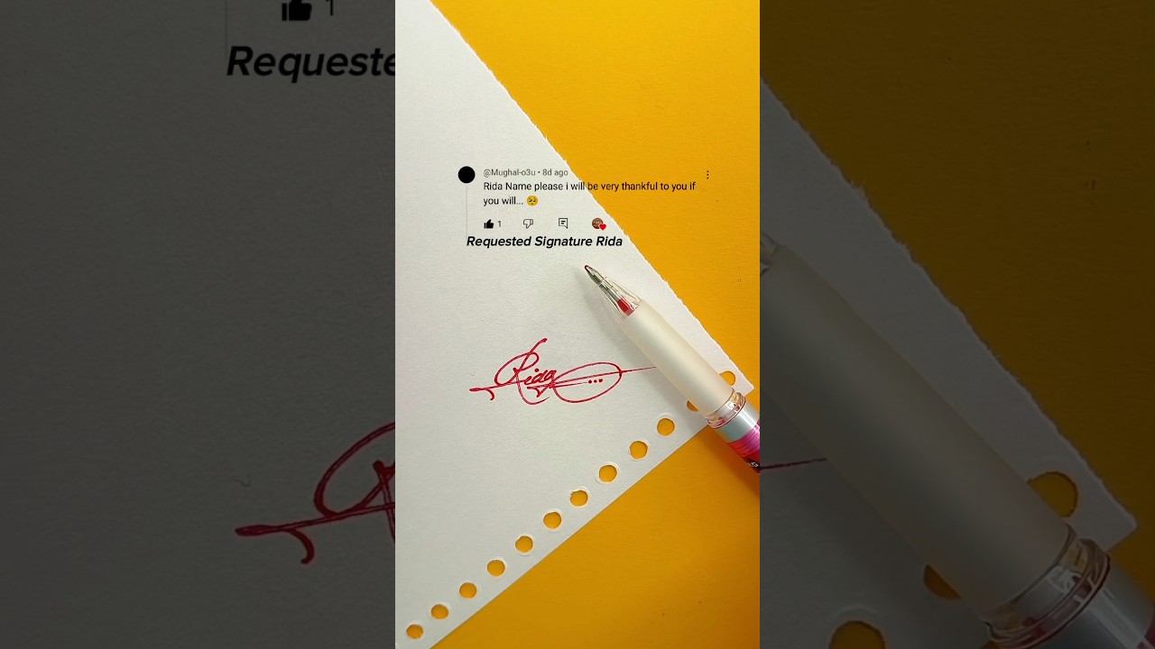 Rida Signature Design | How To Sign The Letter R #shorts